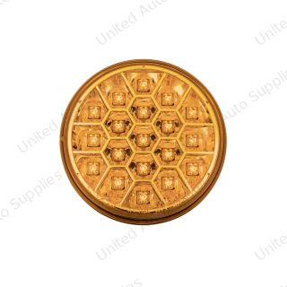 19 LED 4" Reflector Turn Signal Light - Amber LED/Amber Lens