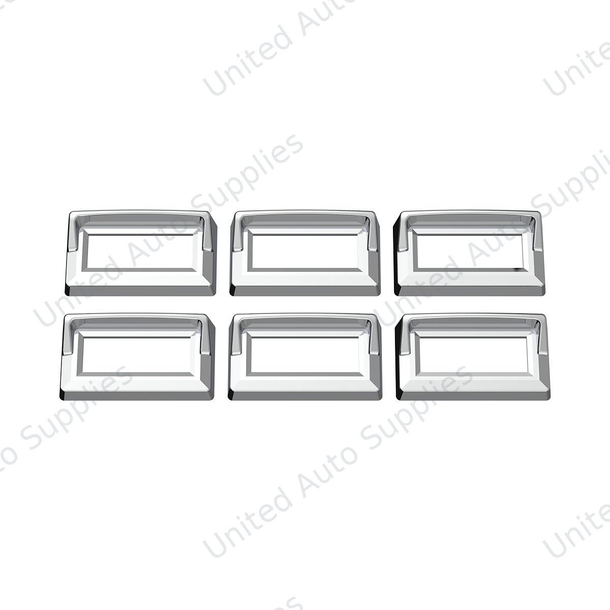 Chrome Plastic Switch Label Covers With Visor For 2005 & Older Kenworth (6-Pack)