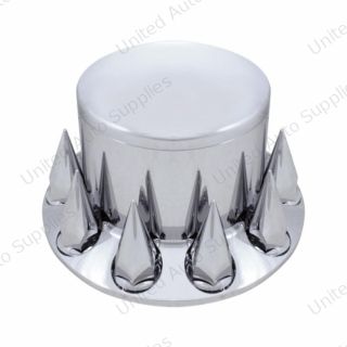 Dome Rear Axle Cover With 33mm Spike Thread-On Nut Covers - Chrome