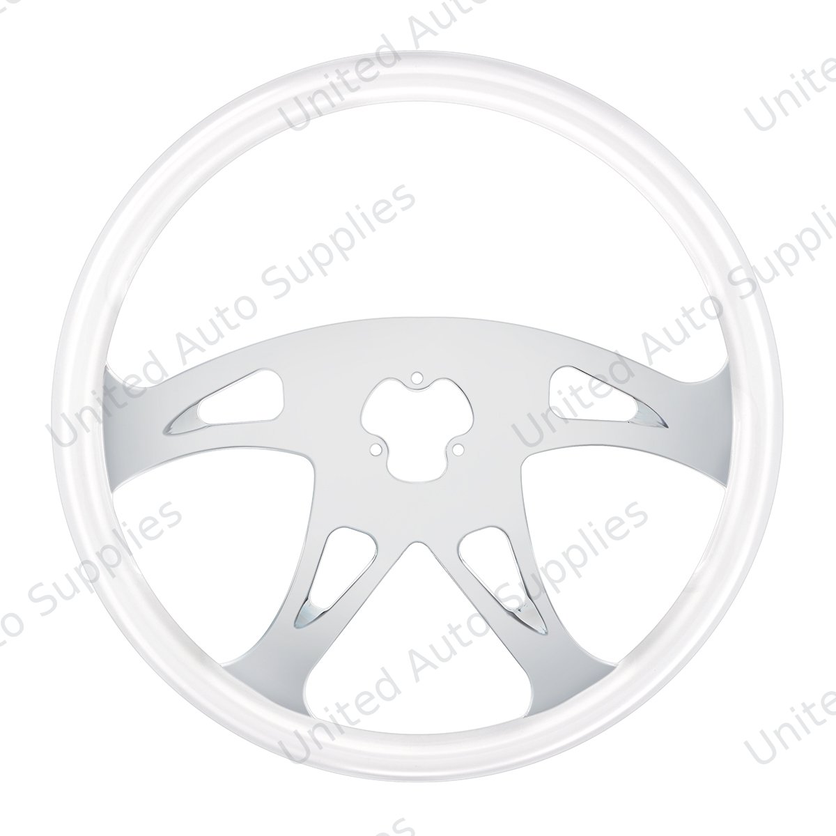18" Color Boss Steering Wheel - Glacier White