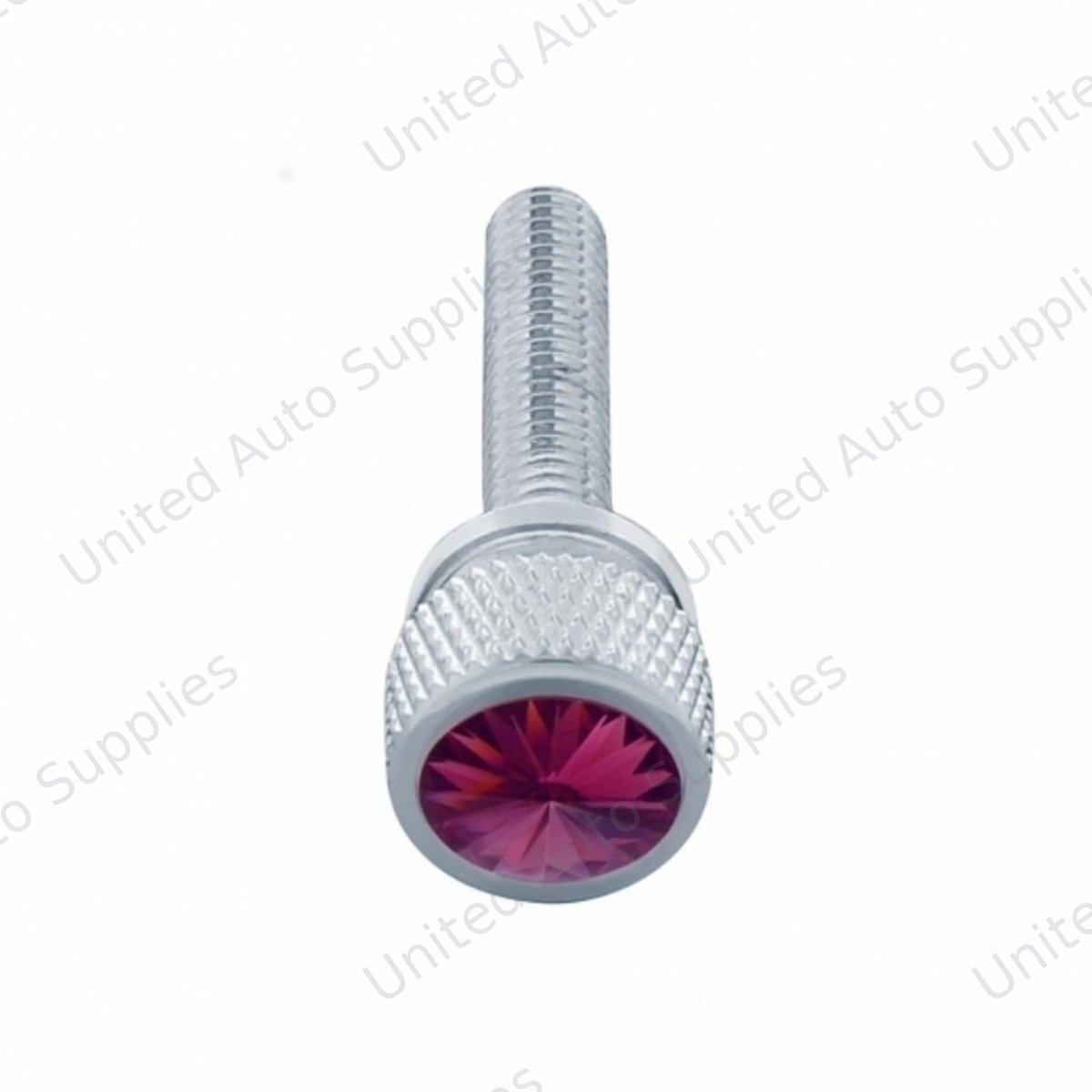 1-3/16" Long M6 Dash Screw With Crystal For Kenworth - Purple Crystal(Bulk)