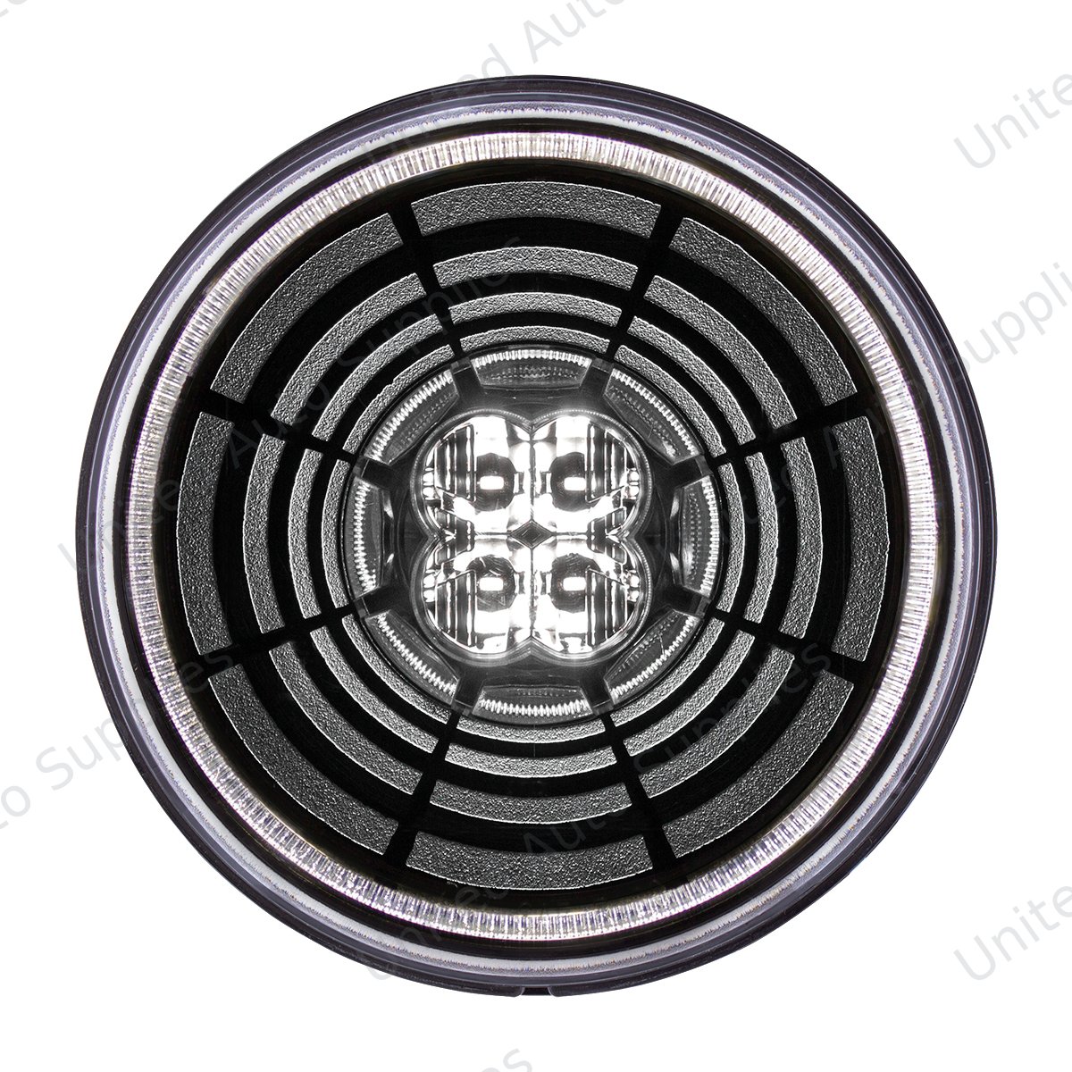 13 LED 4" Round Abyss Light (Back-Up) - White LED/Clear Lens
