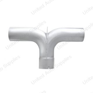 Universal Chrome 5" Y Pipe With Divider - 25" W X 14" H