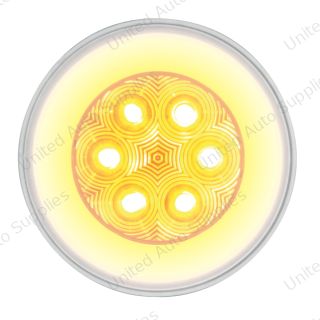 GloLight 21 LED 4" Turn Signal Light - Amber LED/Clear Lens
