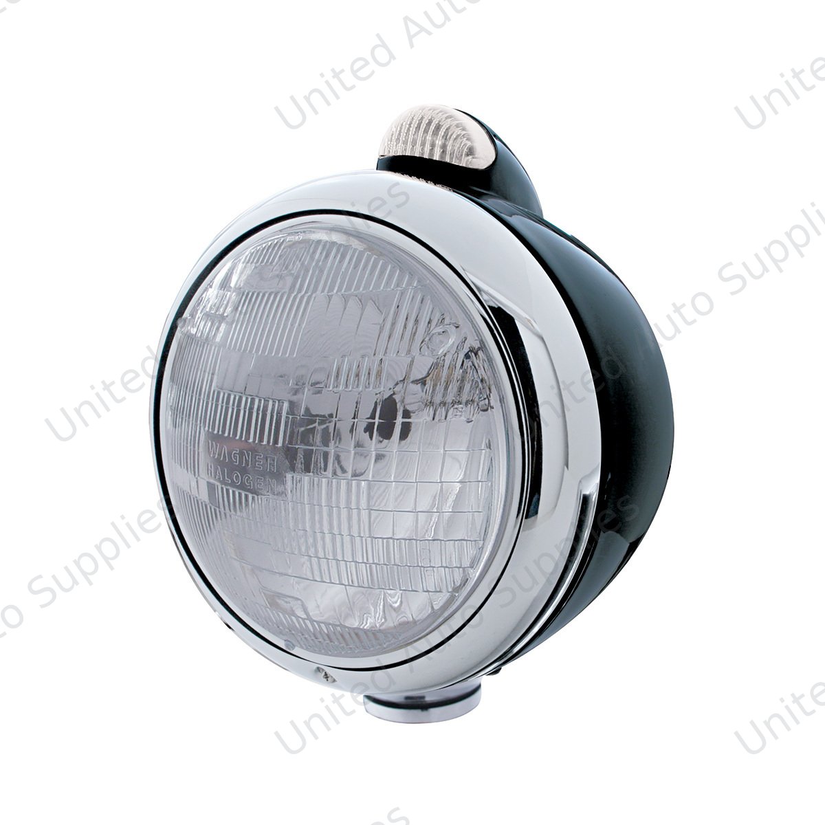 Black Guide 682-C Headlight H6024 & Dual Mode LED Signal - Clear Lens