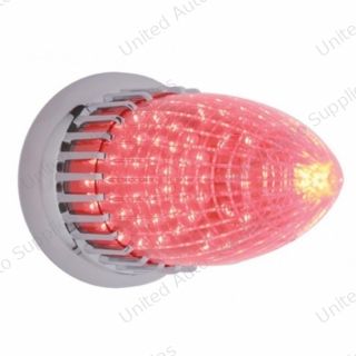 40 Red LED Vintage Torpedo Flush Mount Light - Red LED/Red Lens