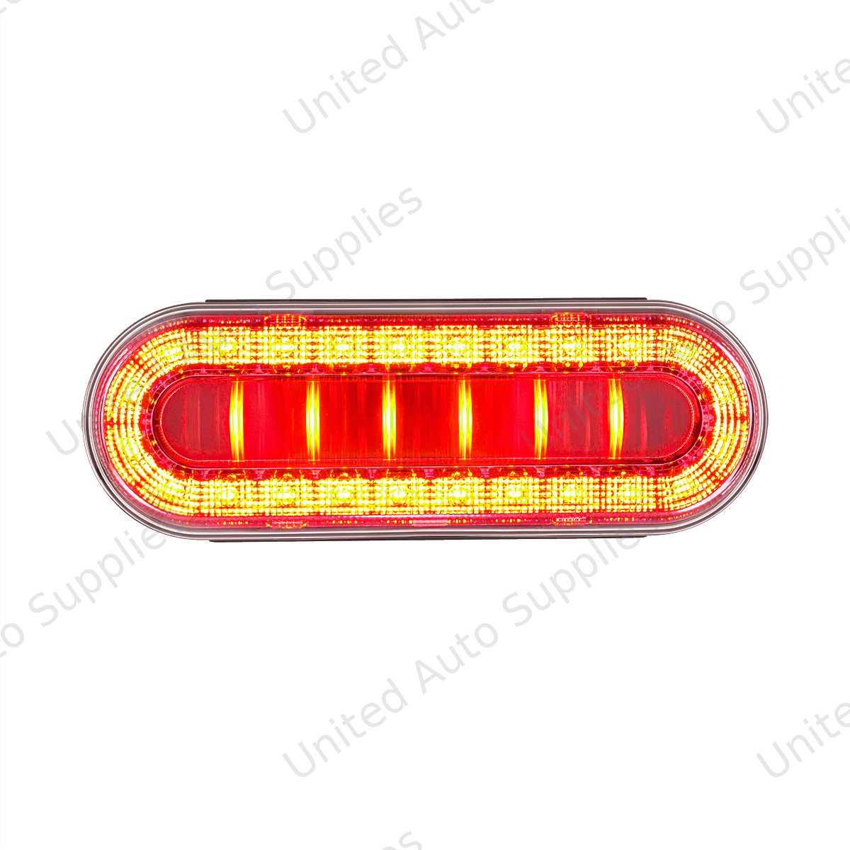 30 LED 6" Oval Lumos Light I-Series (Stop, Turn & Tail) - Red LED/Clear Lens