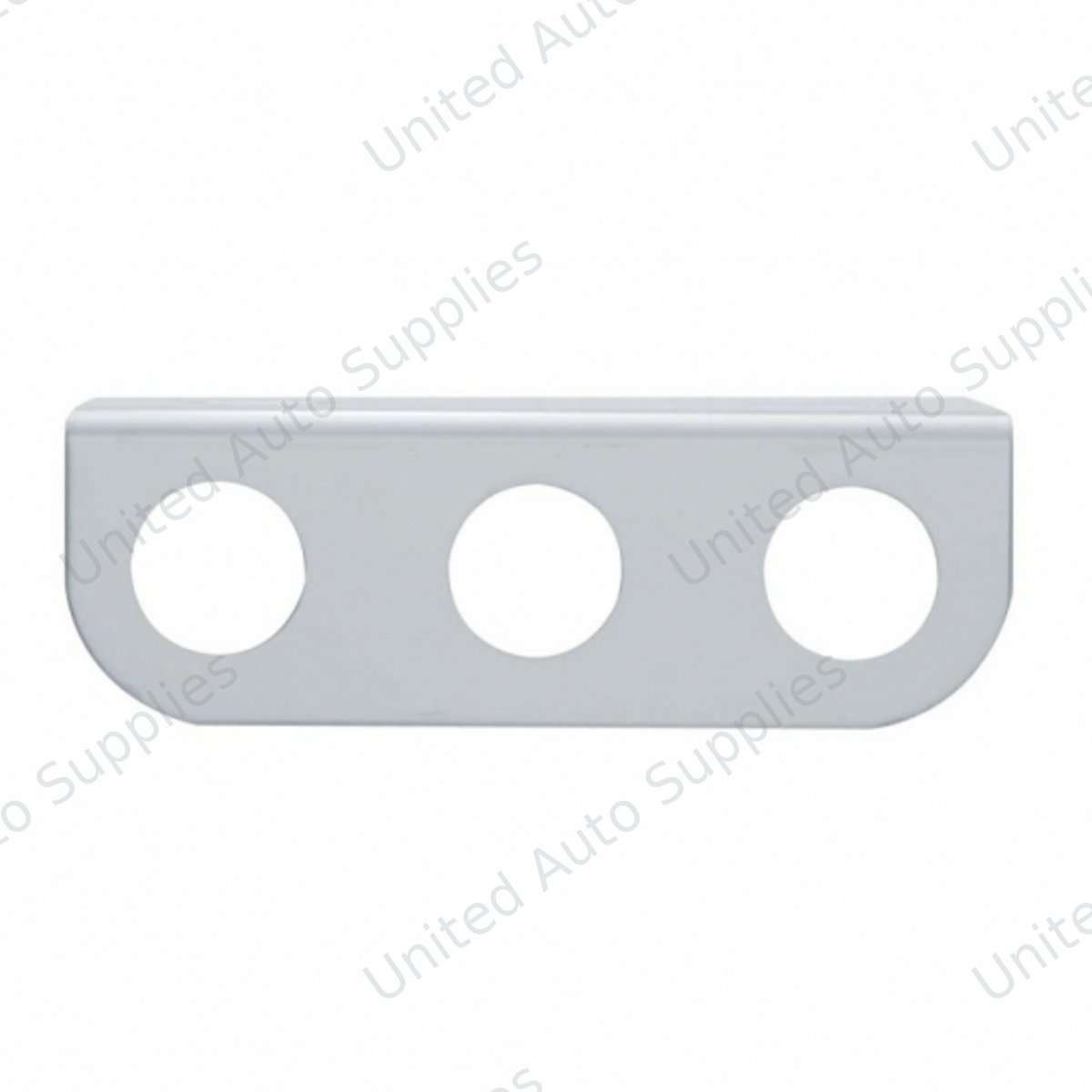 Stainless Mini Light Bracket With Three 13/16" Round Cutouts (Bulk)