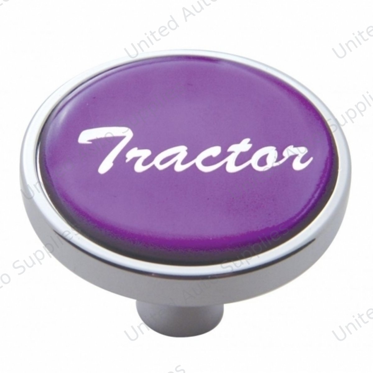 "Tractor" Short Air Valve Knob - Purple Glossy Sticker