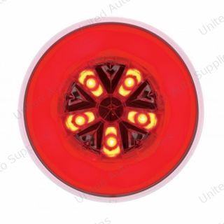 GloLight 18 LED 4" Round Stop/Turn/Tail Light - Red LED/Red Lens (Bulk)