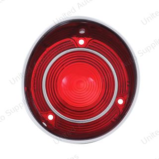 Tail Light Lens With Stainless Steel Trim For 1971 Chevy Malibu/Chevelle "SS" - R/H