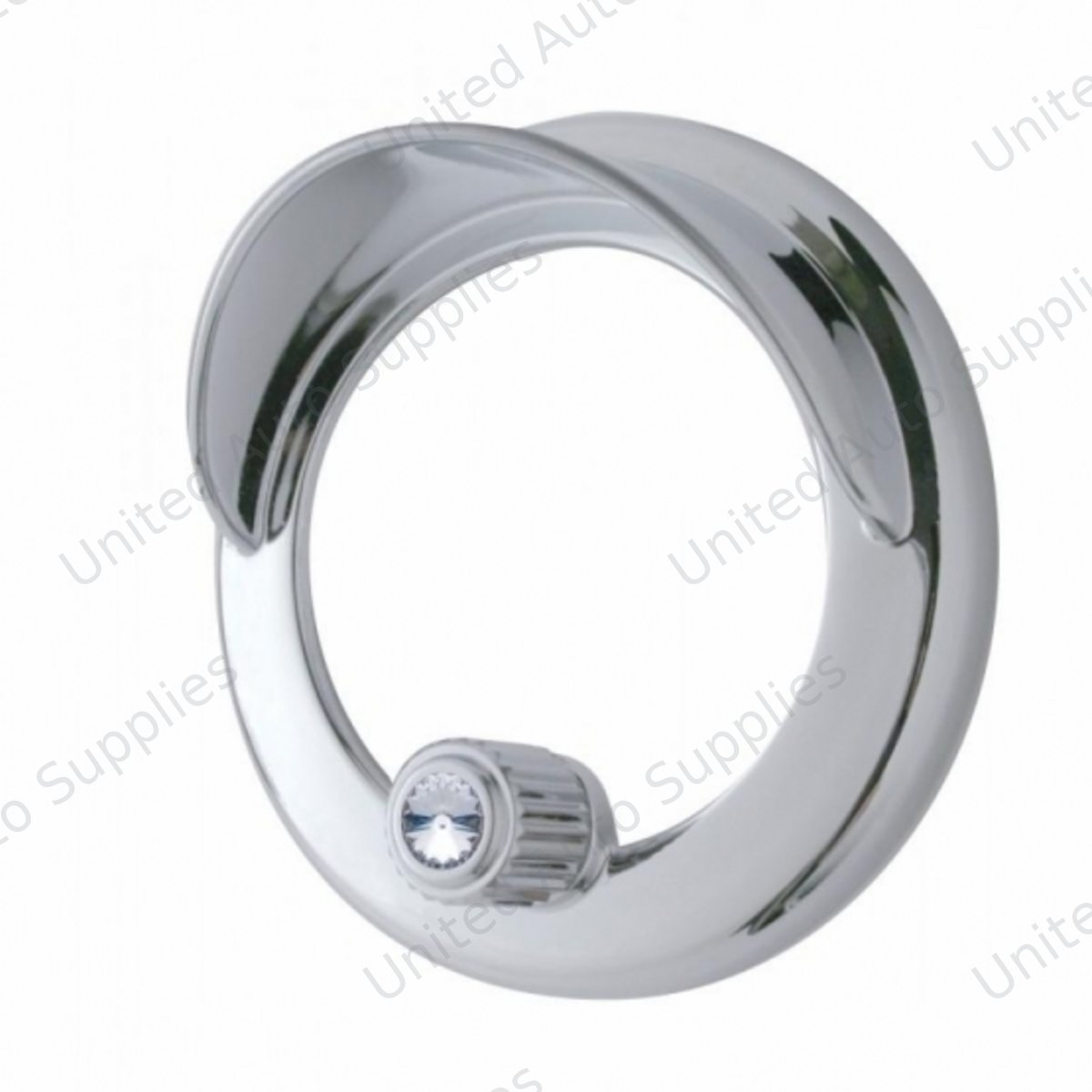 Clock Bezel With Visor For Freightliner Century/Coronado/Columbia - Clear Crystal