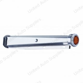 30" Heavy Duty Mud Flap Hangers With 9 LED End Cap & Bezel - Amber LED/Amber Lens (Pair)