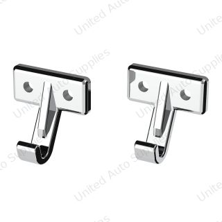 Chrome Plastic Sun Visor Hooks For Kenworth W900 (1990-2005) And T800/T600 (1986-2005) (2-Pack)
