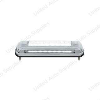Chrome License Plate Light With White LED Backup Light - White LED/Clears Lens