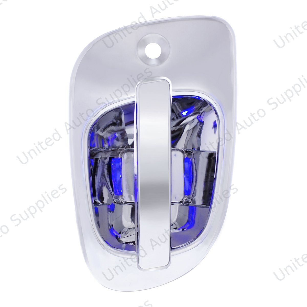 6 Blue LED Chrome Door Handle Cover for Freightliner - Driver