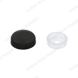Black Plastic Snap-On Cap For #10 And #12 Screw (Bulk)