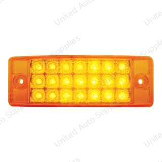 21 LED Reflector Rectangular Light (Clearance/Marker) - Amber LED/Amber Lens