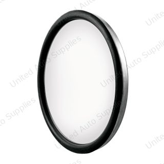 8-1/2" 430 Stainless Steel Heated 320R Convex Mirror - Offset Mounting Stud
