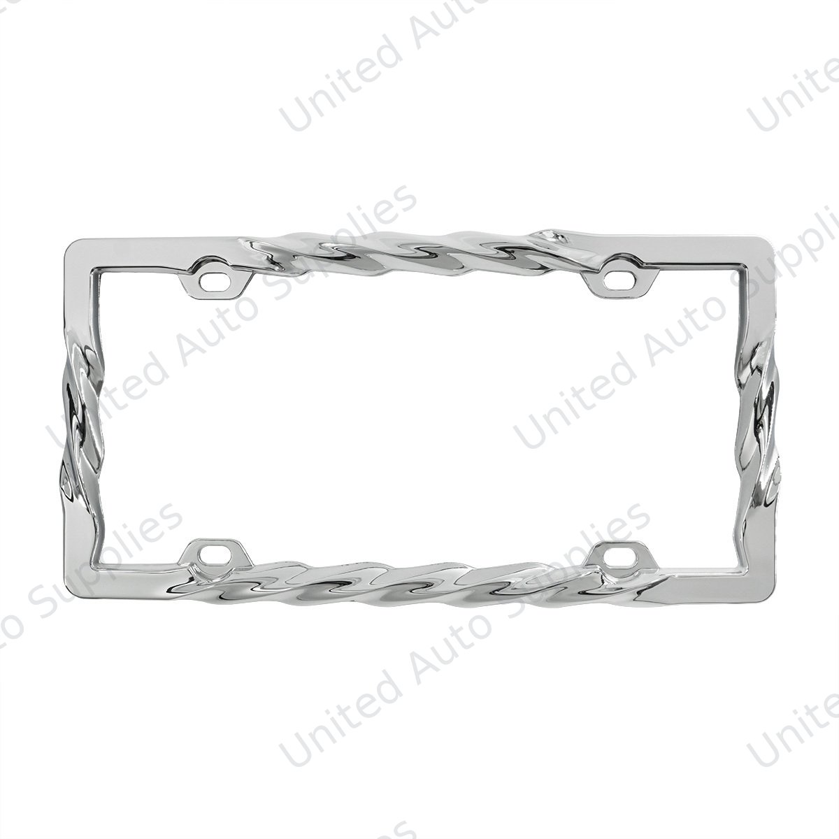 Chrome Twist License Plate Frame