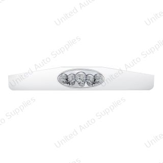 4" x 24" Chrome Bottom Mud Flap Weight With Oval Cast Skull Emblem