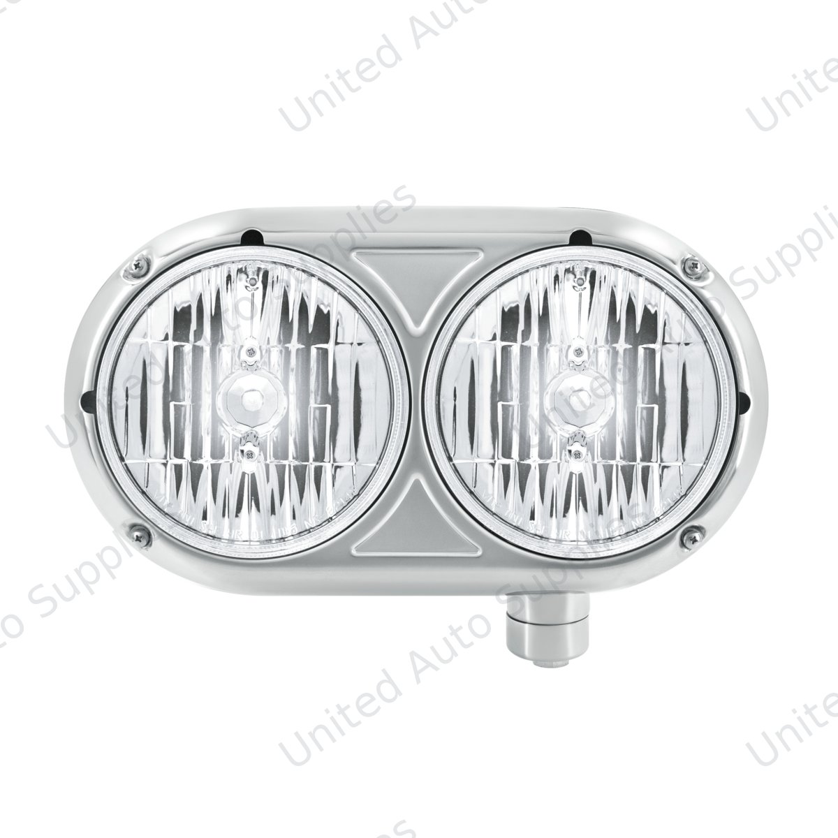 Headlight Assembly With Halogen Bulbs & 304 SS Housing For Peterbilt 359 - Driver