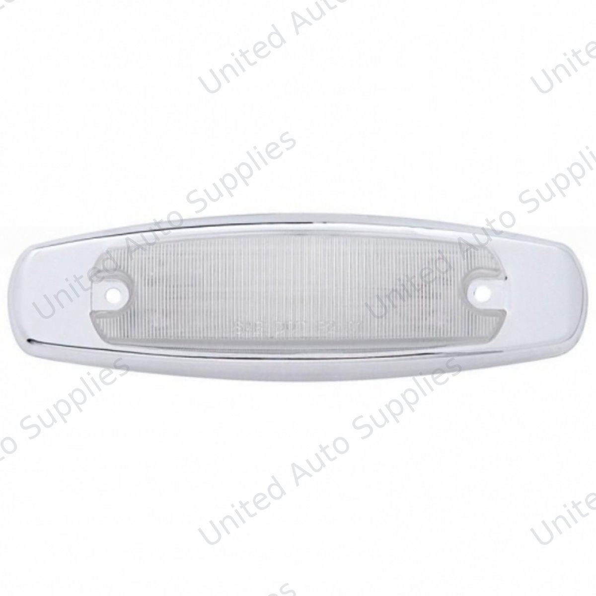 12 LED Rectangular Light (Clearance/Marker) With Chrome Bezel - Red LED/Clear Lens