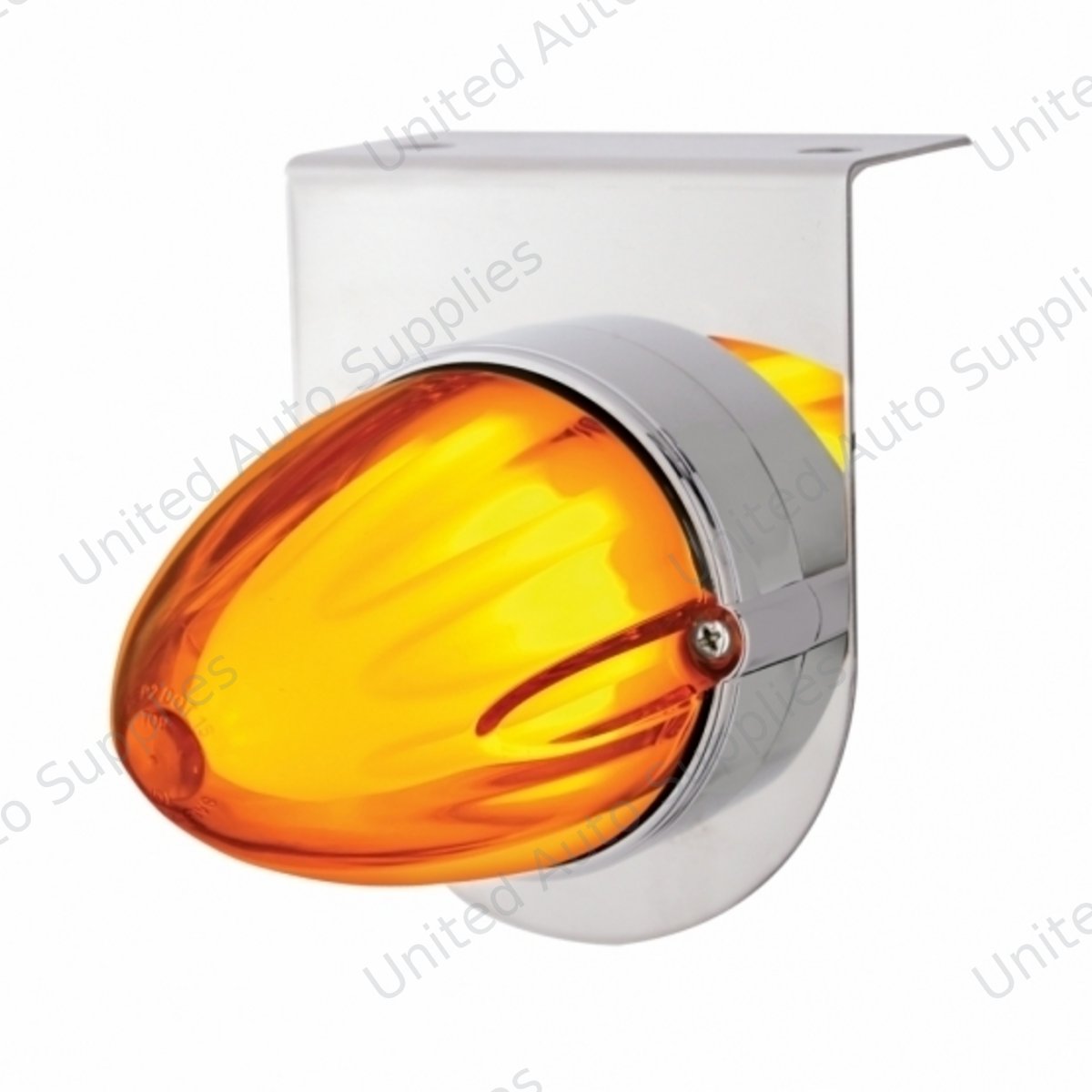 SS Bracket With 9 LED Dual Function Watermelon GloLight -Amber LED/Amber Lens