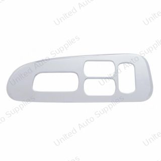 Chrome Plastic Window Switch Trim For 2008-2022 Peterbilt 389/388- Driver (4 Openings)