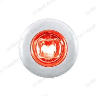2 LED 3/4" Mini Light With Bezel (Clearance/Marker) - Red LED/Clear Lens
