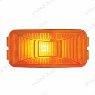 Single Bulb Rectangular Light (Clearance/Marker) - Amber Lens