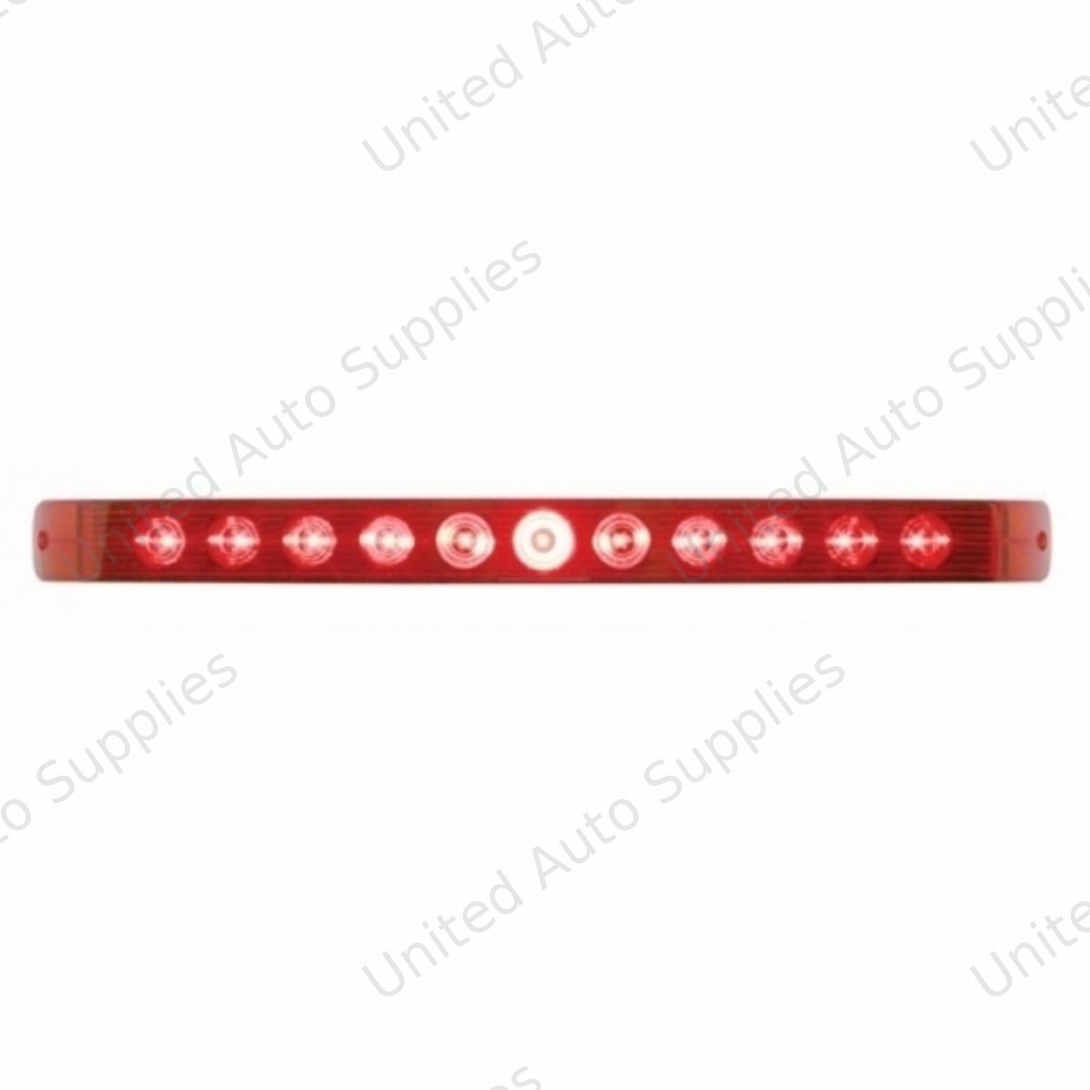 11 LED 17" Light Bar Only (Stop, Turn & Tail) - Red LED/Red Lens (Bulk)