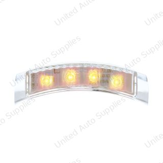 4 LED Headlight Turn Signal Light - Amber LED/Clear Lens