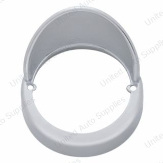 Chrome Plastic Cab Light Bezel With Visor For United Pacific Truck-Lite Style Cab Light