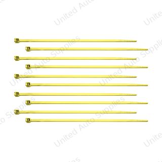 6" Nylon Cable Zip Ties - Brass (10-Pack)