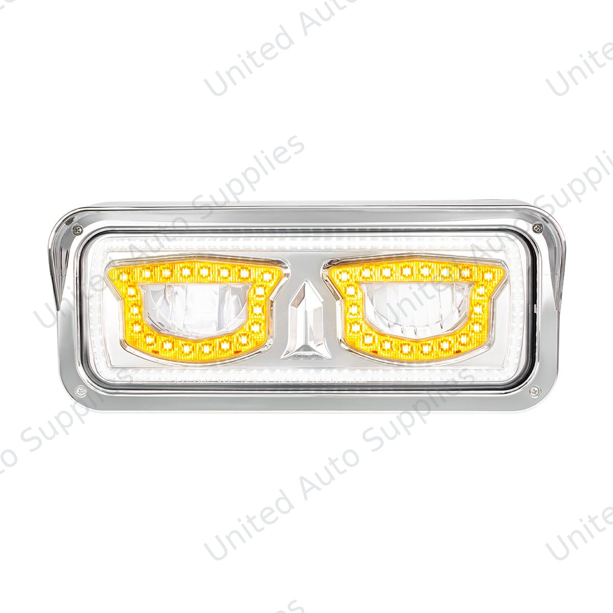 High Power Chrome LED Headlight With Turn Signal And Position Light-Passenger