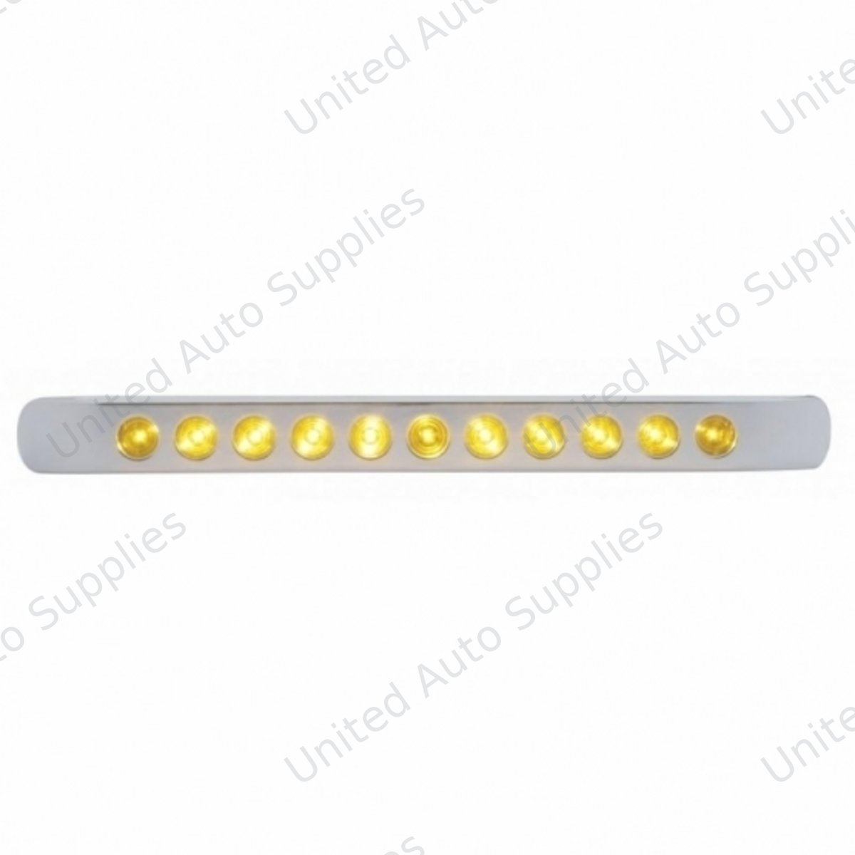 11 LED 17" Turn Signal Light Bar With Bezel - Amber LED/Amber Lens