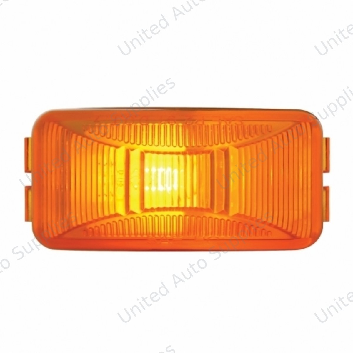 Single Bulb Rectangular Light (Clearance/Marker) - Amber Lens