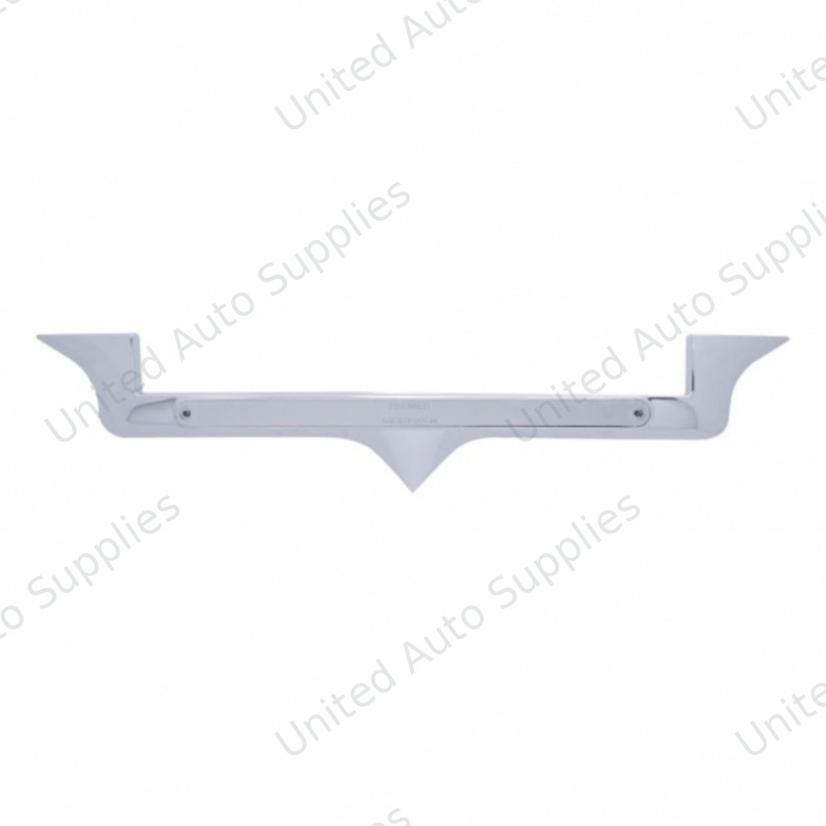 Chrome Hood Emblem Trim With 14 LED Light Bar For Kenworth - Amber LED/Chrome Lens