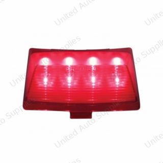 8 LED Fender Tip Light For Harley Motorcycle- Red LED/Red Lens (Bulk)