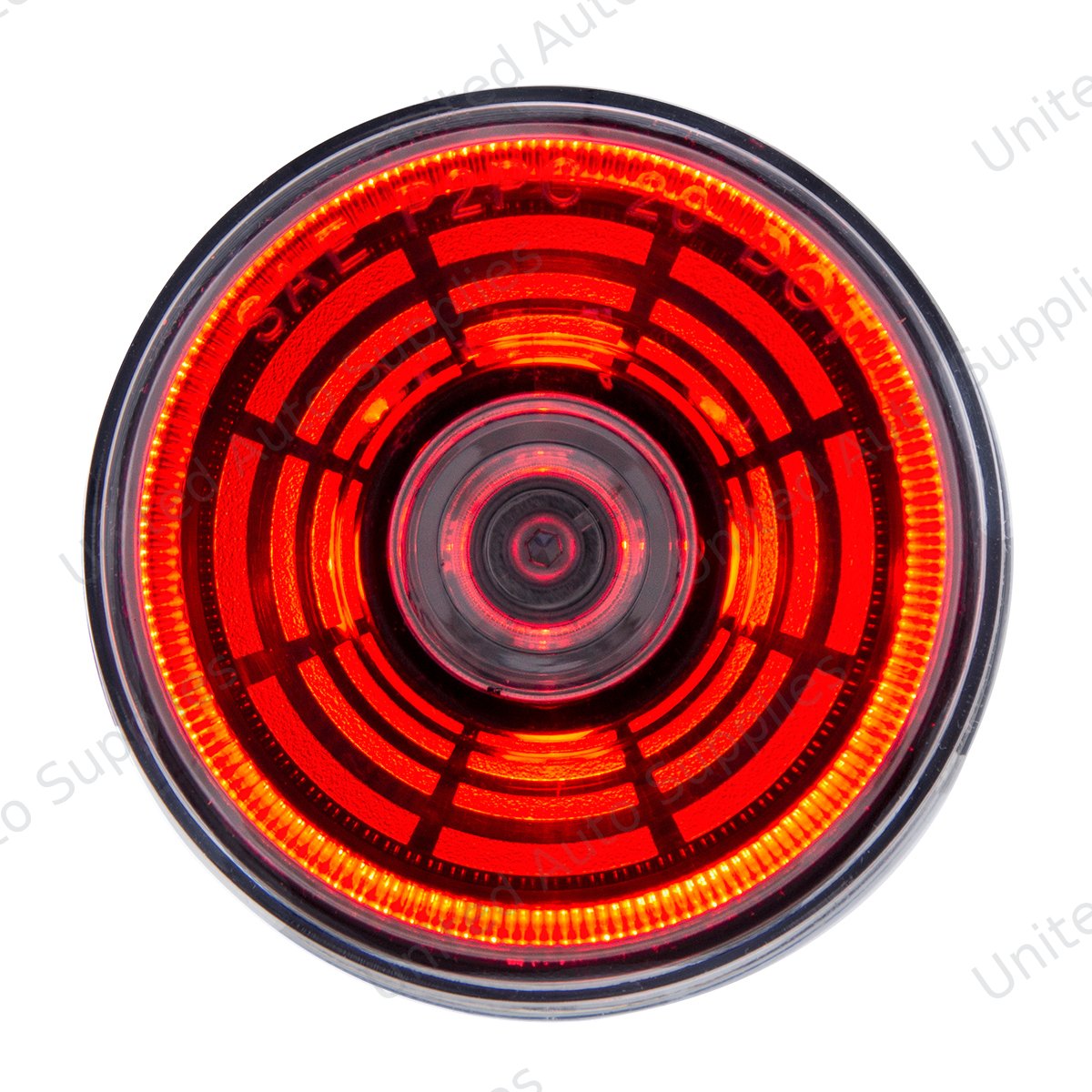 Abyss 4 LED 2.5" Round Clearance/Marker Light - Red LED/Clear Lens