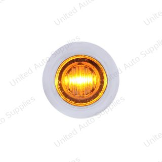 3 LED Dual Function 3/4" Mini Auxiliary/Utility Light With Bezel & Washer - Amber LED/Clear Lens