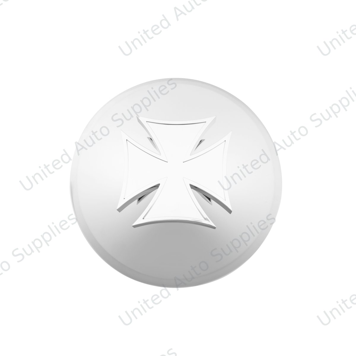 Chrome Cover With Iron Cross Spinner For UP Rear Axle Cover (Bulk)