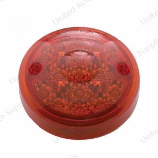 15 LED 3" Dual Function Reflector Single Face Light Only - Red LED/Red Lens (Bulk)