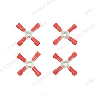 22-18 AWG 4-Way (X) Vinyl Connector (4-Pack)