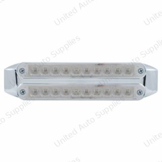 Dual 10 LED 6-1/2" Turn Signal Light Bars - Amber LED/Clear Lens
