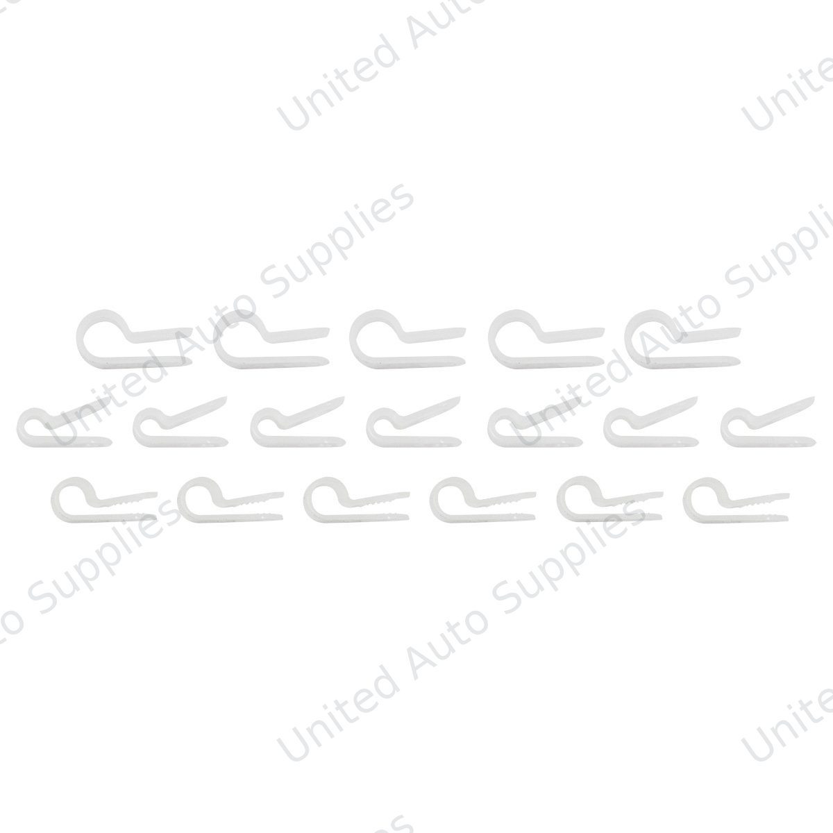 1/8",3/16",1/4" I.D. Assorted Natural Nylon Cable Clamps (18-Pack)