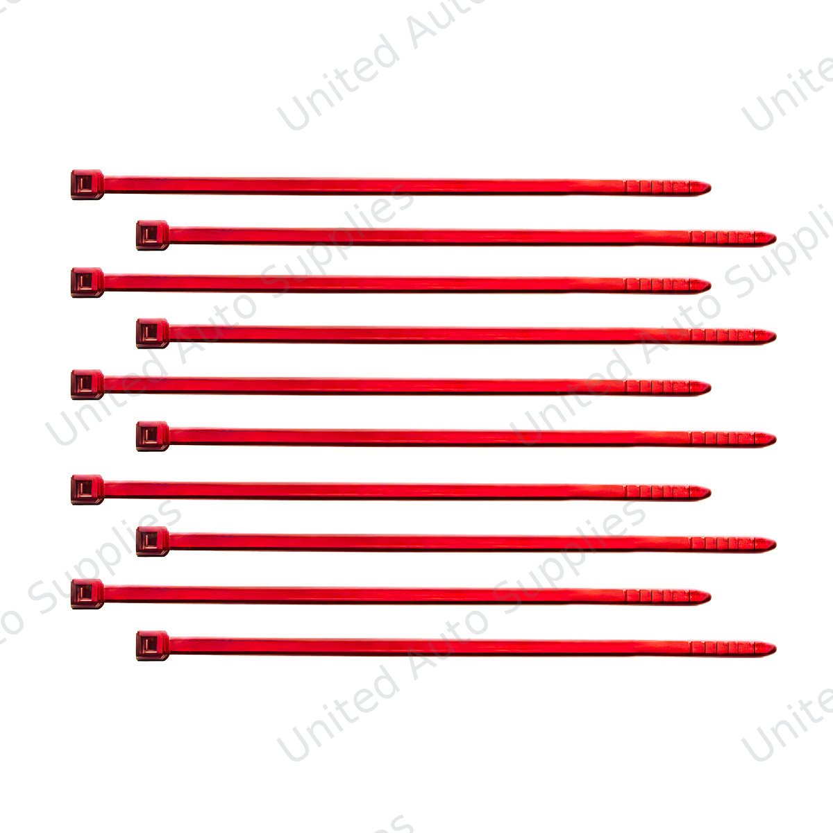 4" Nylon Cable Zip Ties - Red (10-Pack)