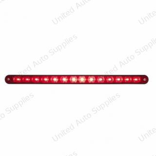 14 LED 12" Light Bar With Black Housing - Red LED/Red Lens