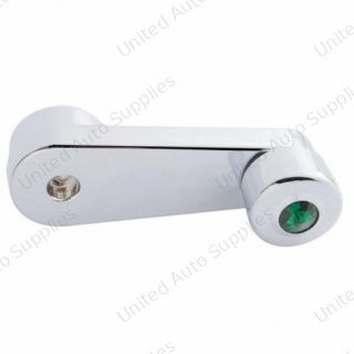 Chrome Window Crank With Crystal For Freightliner - Green Crystal